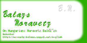 balazs moravetz business card